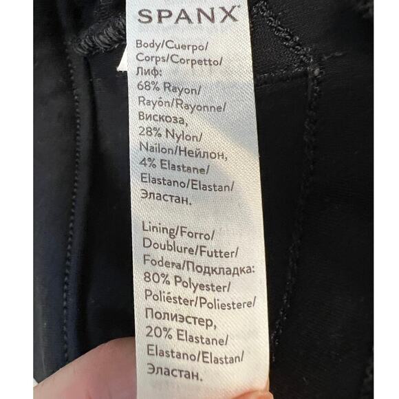 Spanx Black Pull On Ponte Pants Leggings Split Hem Size S - Picture 9 of 9